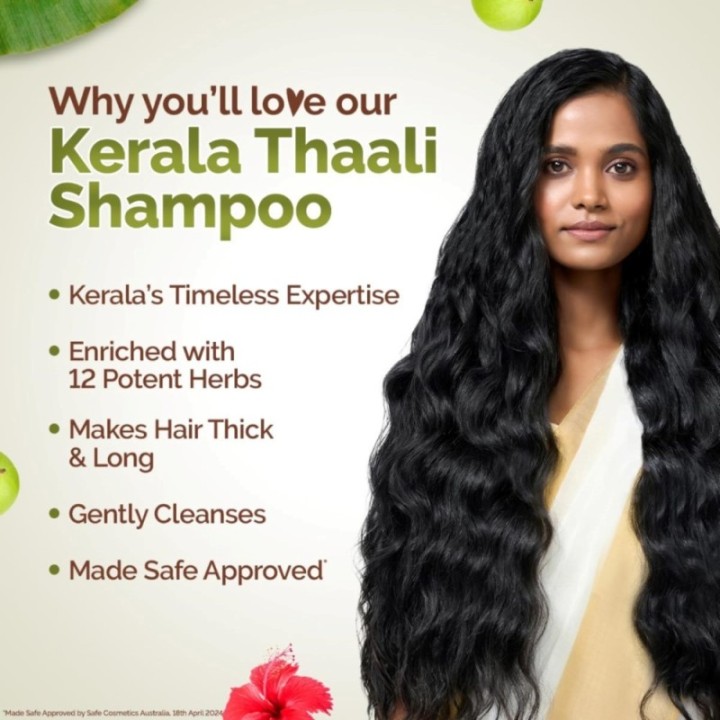 Mamaearth Kerala Thaali Shampoo with Hibiscus, Shikakai, Amla, Flax