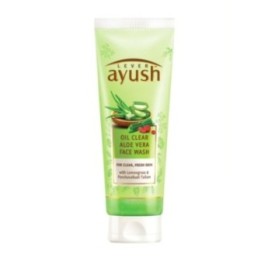 Lever Ayush Oil Clear Aloe Vera Face Wash, for Clean, Fresh Skin 80g
