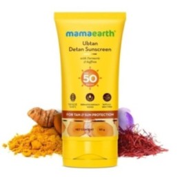 Mamaearth Ubtan Detan Sunscreen with Turmeric & Saffron SPF