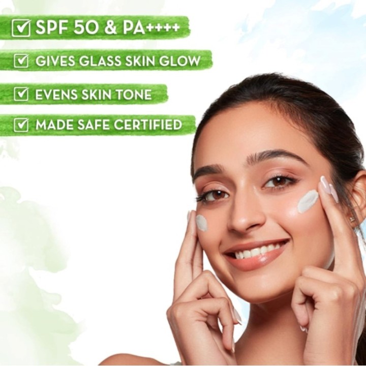 Mamaearth Rice Water Dewy Sunscreen with SPF 50 & PA++++ Uva & Uvb