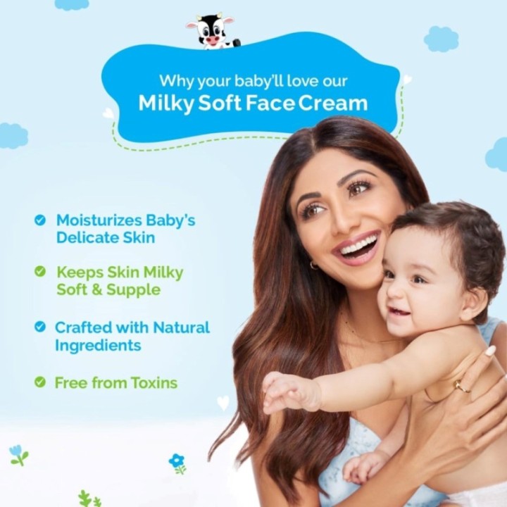 Mamaearth Milky Soft Natural Baby Face Cream for Babies, for All Skin