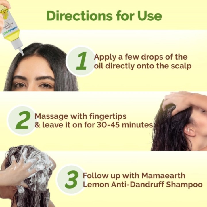 Mamaearth Lemon Anti-Dandruff Hair Oil for Flaky Scalp Scalp