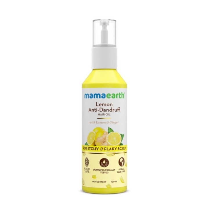 Mamaearth Lemon Anti-Dandruff Hair Oil for Flaky Scalp Scalp