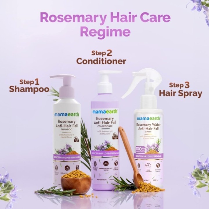 Mamaearth Rosemary Water Anti-Hair Fall Spray with 100% Pure Rosemary