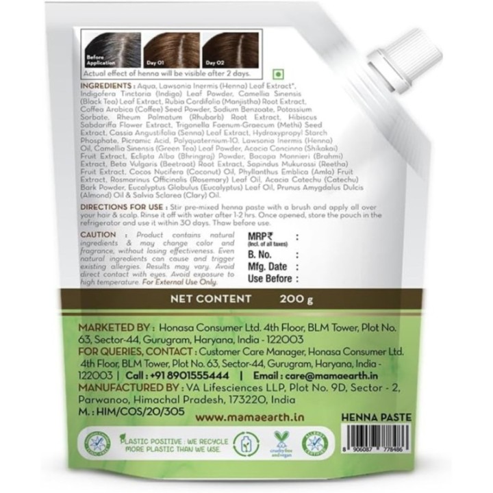 Mamaearth Rich Naturally Colored Hair Natural Henna Paste with Henna