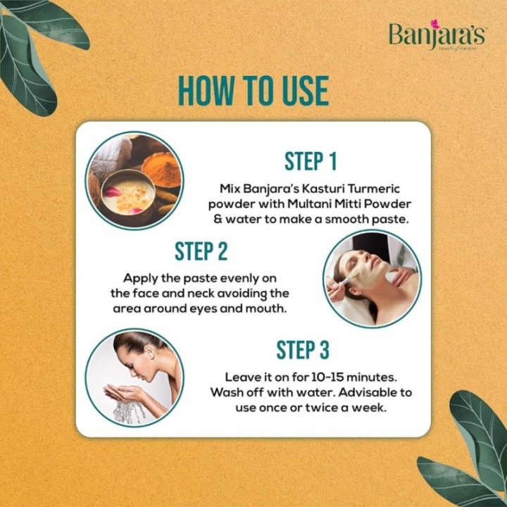 Banjara's Kasturi Turmeric Skin Care Powder