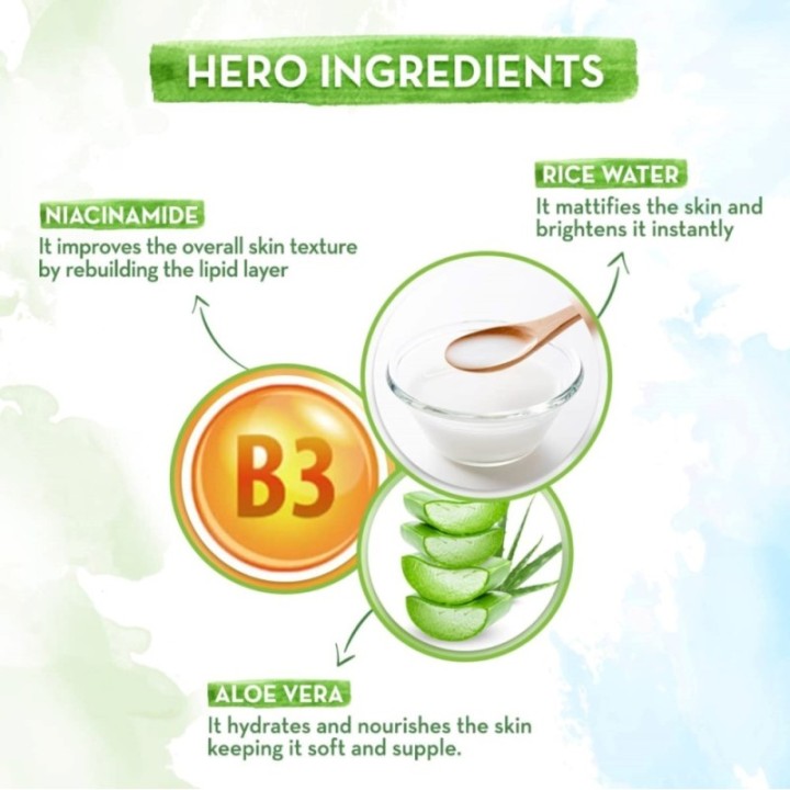 Mamaearth Rice Oil-Free Face Moisturizer for Oily Skin with Rice
