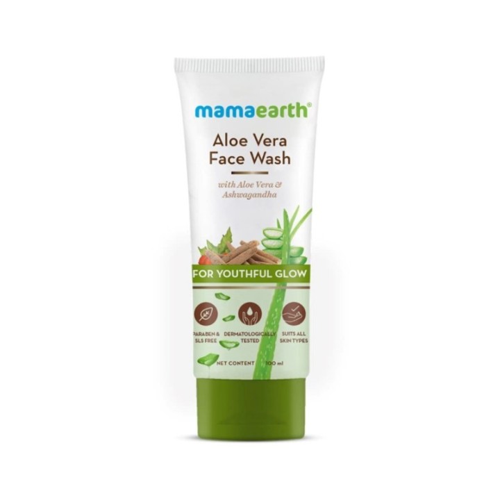 Mamaearth Aloe Vera Face Wash with Aloe Vera & Ashwagandha