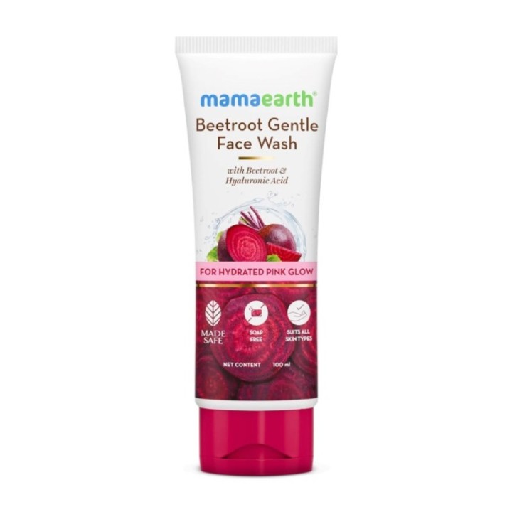 Mamaearth Beetroot Gentle Face Wash&hyaluronic Acid for Hydrated Pink