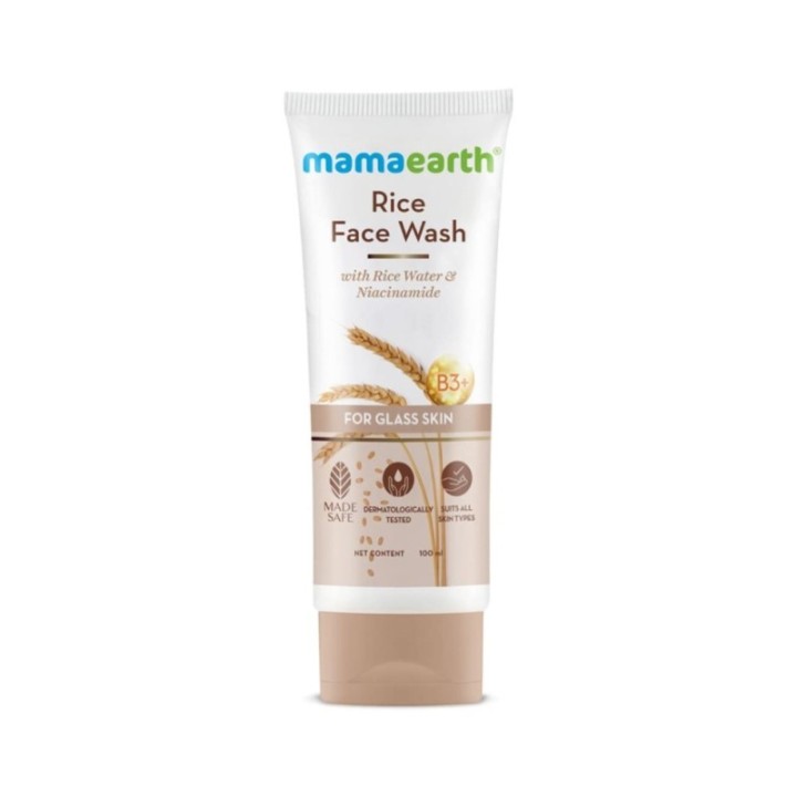 Mamaearth Rice Face Wash with Rice Water & Niacinamide for Glass Skin