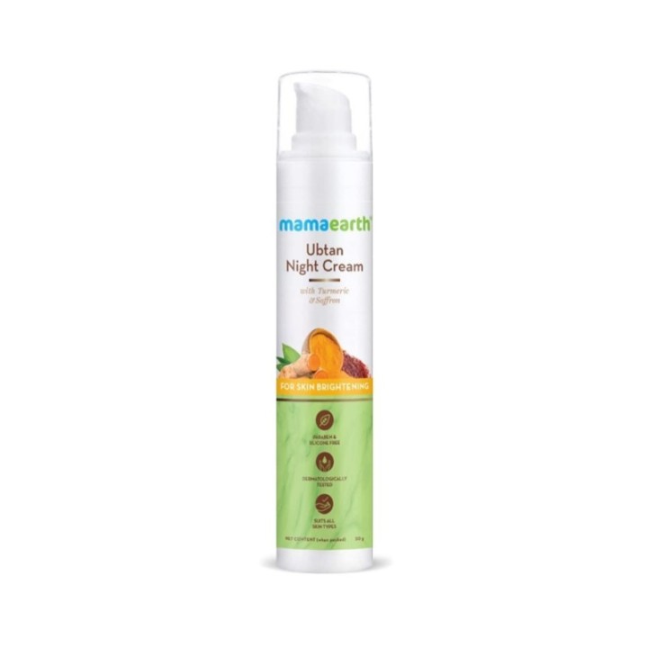 Mamaearth Ubtan Night Cream for Glowing Skin with Turmeric & Saffron