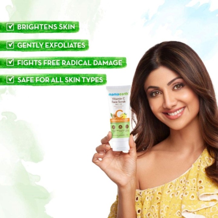 Mamaearth Vitamin C Face Scrub for Glowing Skin, with Vitamin C