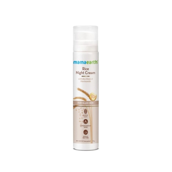 Mamaearth Rice Night Cream, for Clear Skin with Rice Water