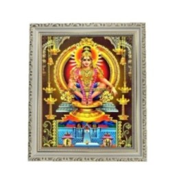 Satvik Lord Ayyappa Swamy, Lord Ayyappan Designer White Photo Frame