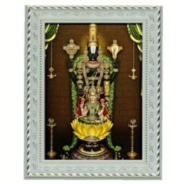 Satvik Lord Tirupati Balaji, Srinivasa, Venkateswara Designer White