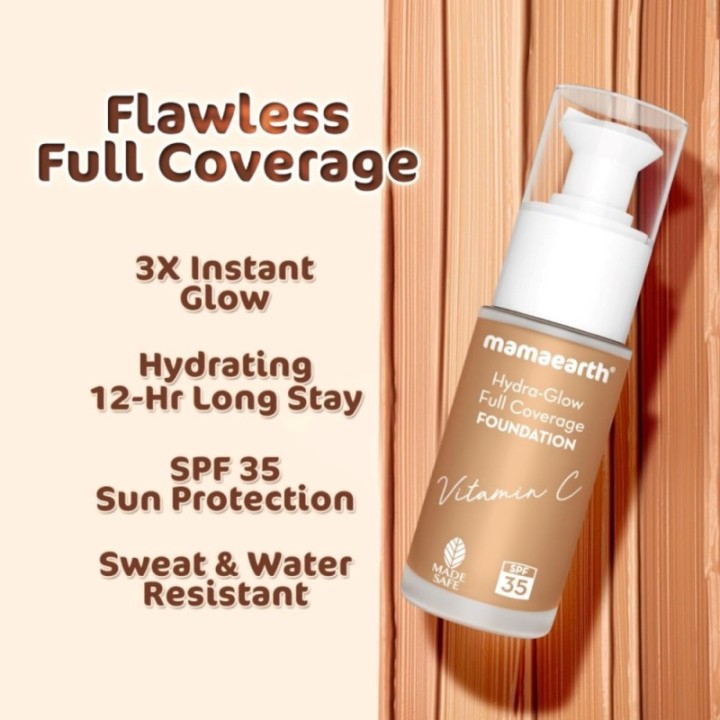Mamaearth Hydra-Glow Full Coverage Dewy Finish Liquid Foundation