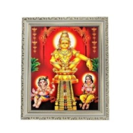 Satvik Lord Ayyappa Swamy, Lord Ayyappan Designer White Photo Frame