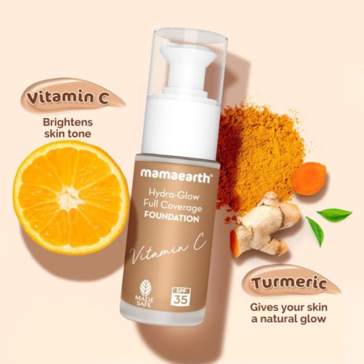 Mamaearth Hydra-Glow Full Coverage Dewy Finish Liquid Foundation