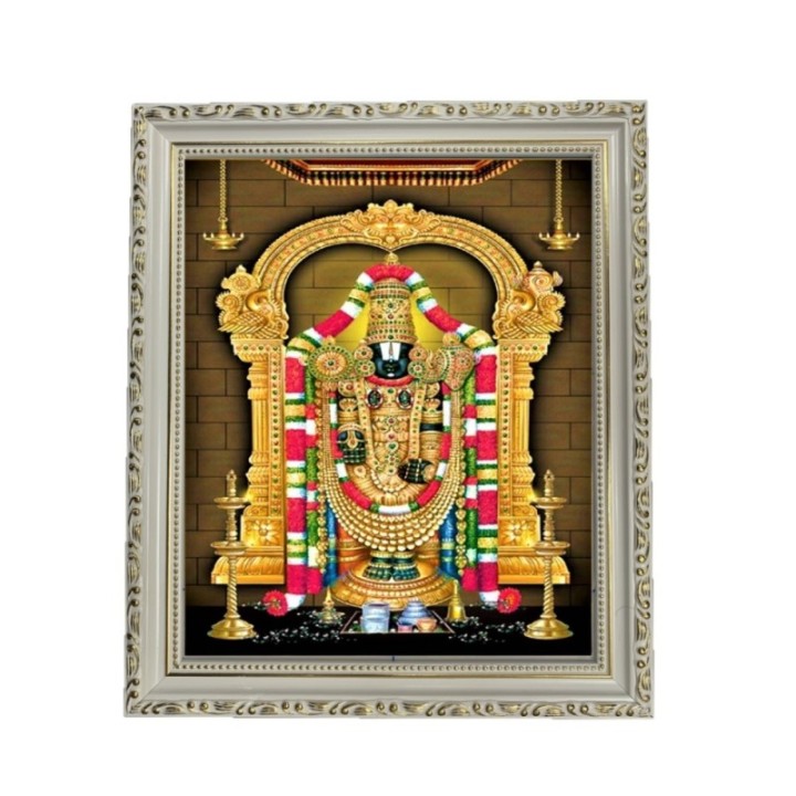 Satvik Lord Tirupati Balaji, Srinivasa, Venkateswara Designer White
