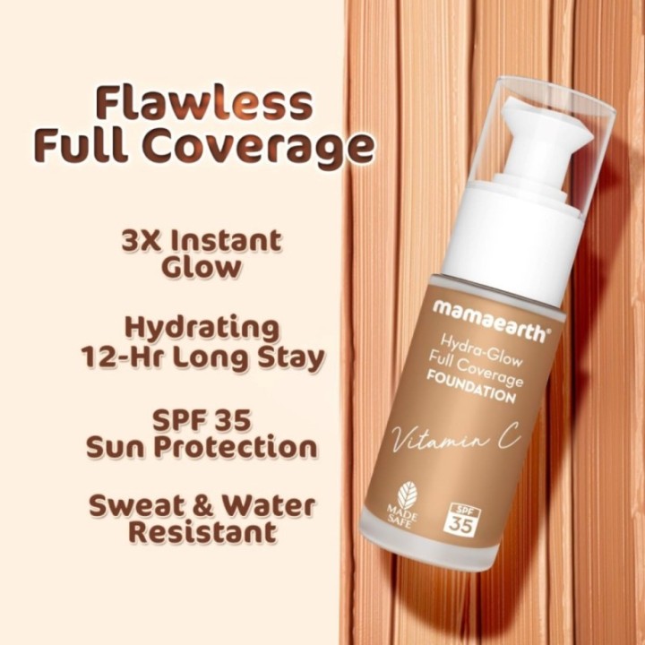 Mamaearth Hydra-Glow Full Coverage Dewy Finish Liquid Foundation