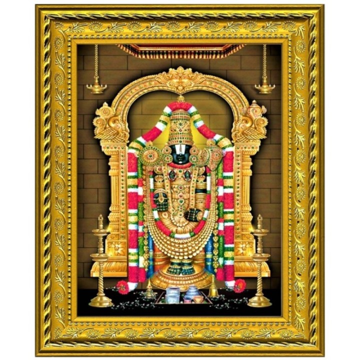 Satvik Lord Tirupati Balaji, Srinivasa, Venkateswara Designer Golden