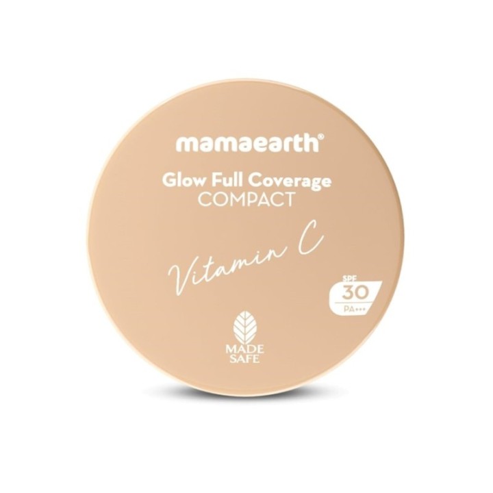 Mamaearth Glow Full Coverage Compact for All Skin Types SPF 30 for Up