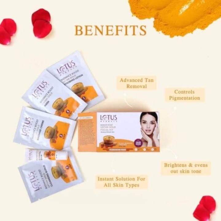 Lotus Herbals Radiance Boost Ubtan 4in1 Facial Kit 1 Kit Turmeric