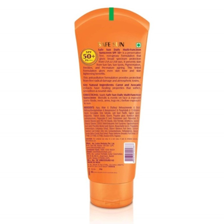 Lotus Herbals Safe Sun Daily Multi-Function Sunscreen SPF 50+ PA+++