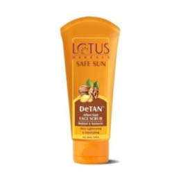 Lotus Herbals Safe Sun Detan After-Sun Face Scrub Walnut & Turmeric