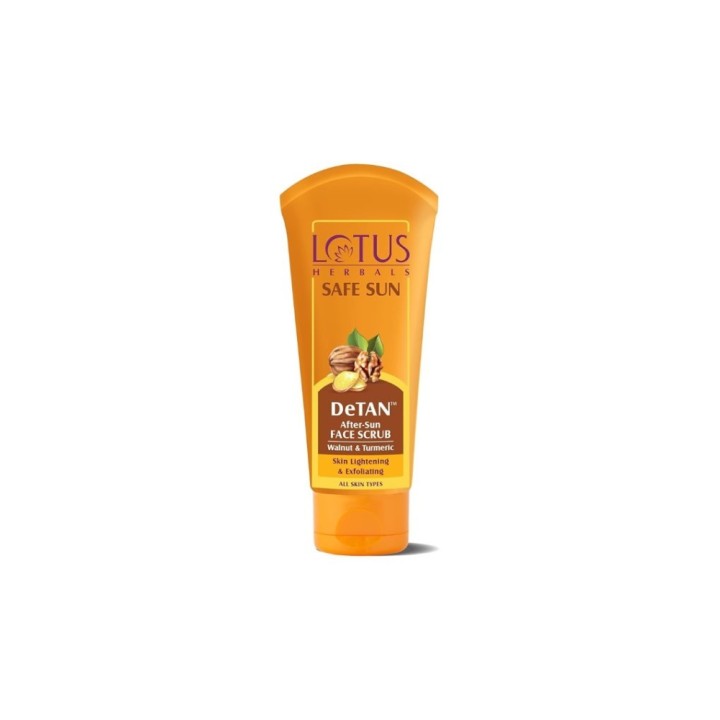 Lotus Herbals Safe Sun Detan After-Sun Face Scrub Walnut & Turmeric