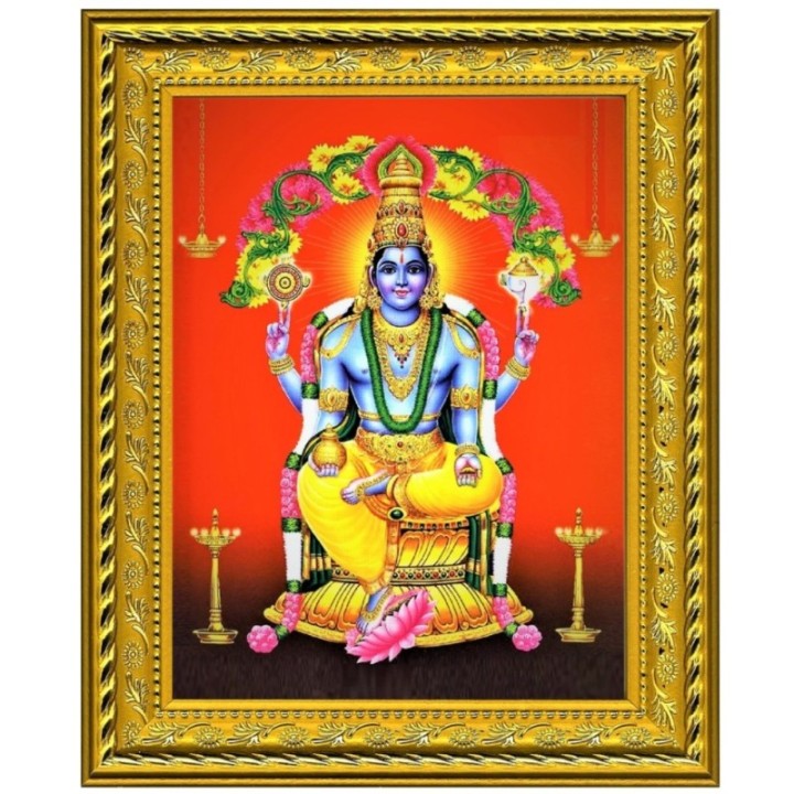 Satvik Sri Dhanvantri Dev, God of Health and Ayurveda Designer Golden