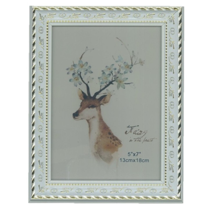 Satvik Designer Photo Frame with Stand, Wood Frame with Plexiglass