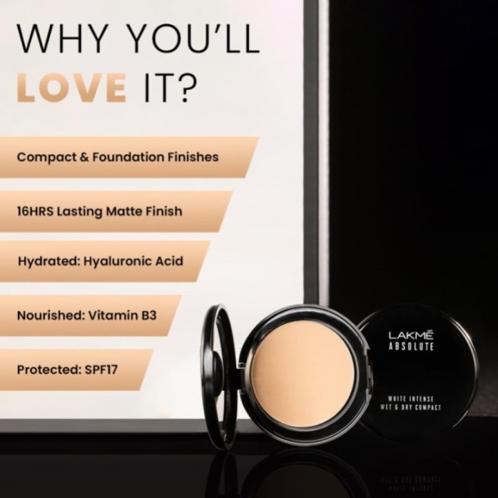 Lakmé Showstopper Unreal Dual Cover Natural Pressed Powder for All