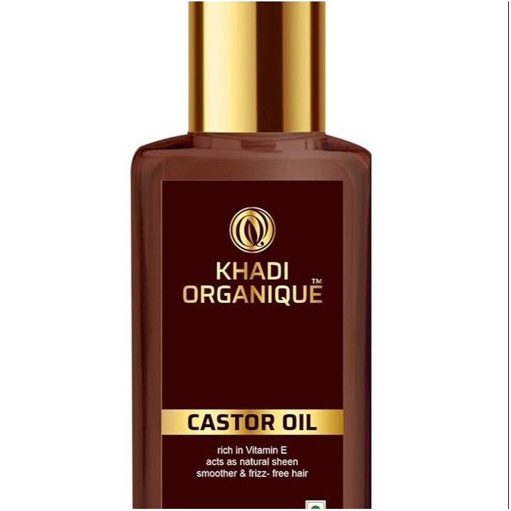 Khadi Organique Castor Oil 100% Pure & Cold Pressed Virgin Grade (200ml)