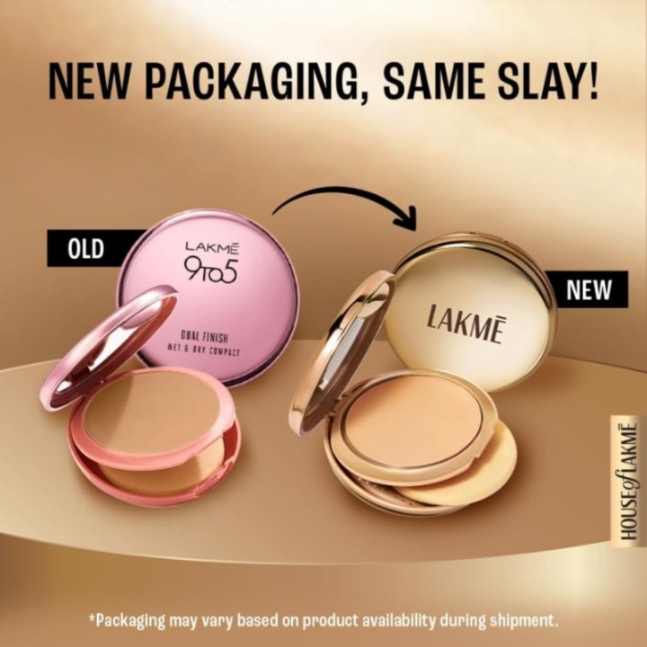 Lakmé 9to5 Wet&dry Natural Compact 30 Cinnamon, Brown