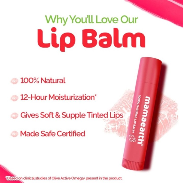 Mamaearth Nourishing Tinted 100% Natural Lip Balm with Vitamin E