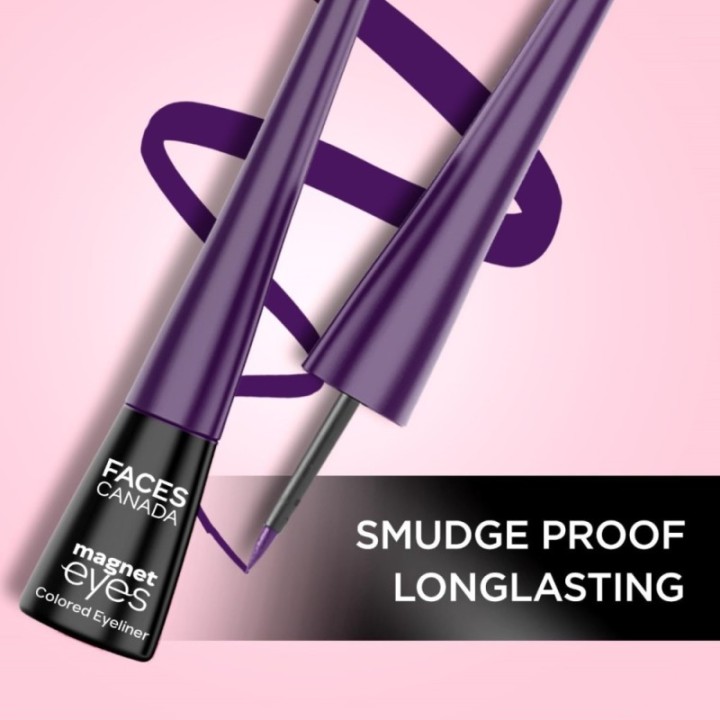 Facescanada Magneteyes Color Eyeliner Gel - Dramatic Purple,glossy