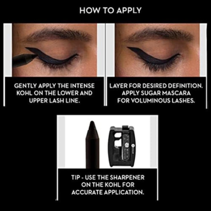 Sugar Cosmetics Stroke of Genius Heavy-Duty Kohl 01 Back to Black