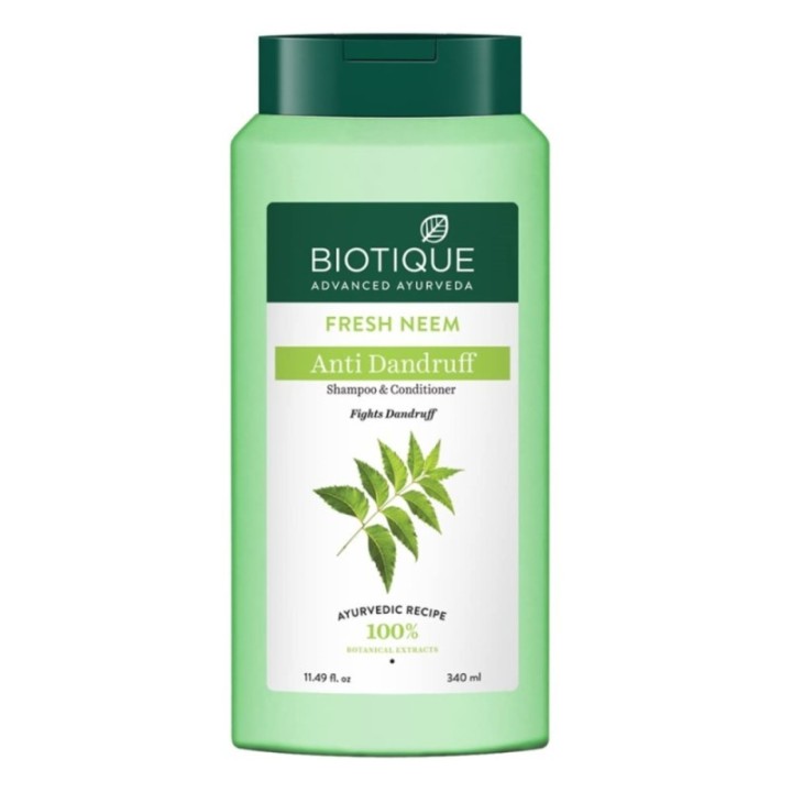 Biotique Fresh Neem Anti Dandruff Shampoo and Conditioner Controls