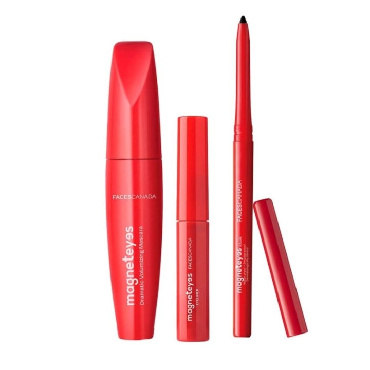 Faces Canada Magneteyes Range Trio Pack - Black, Kajal + Eyeliner