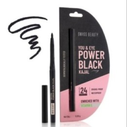 Swiss Beauty You & Eye Power Black Kajal Waterproof & Smudge-Proof