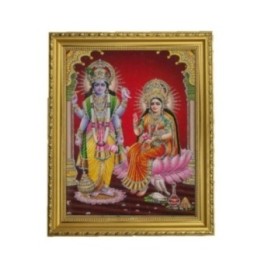 Satvik Lord Vishnu (Narayan) and Goddess Lakshmi Ji Designer Wooden