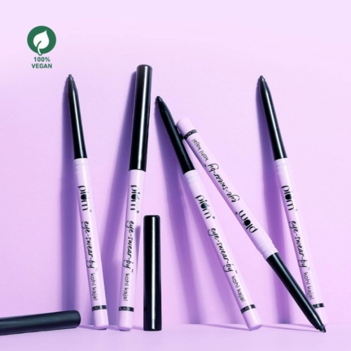 Plum Eye-Swear-by Kajal Deep Black Creamy Smooth Smudge-Proof