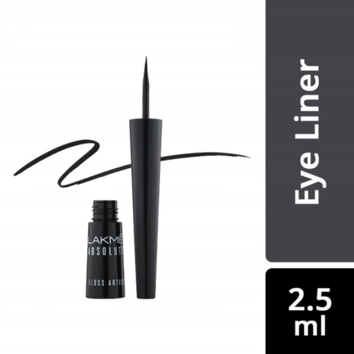 Lakmé Absolute Gloss Artist Liquid Eye Liner, Black, Smudge Proof