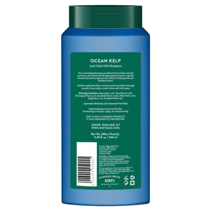 Biotique Ocean Kelp Protein Shampoo for Falling Hair, Intensive Hair