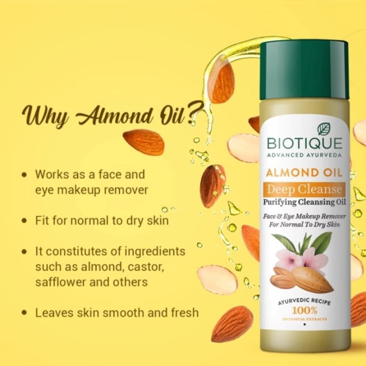 Biotique Bio Almond Oil Soothing Face & Eye Makeup Cleanser