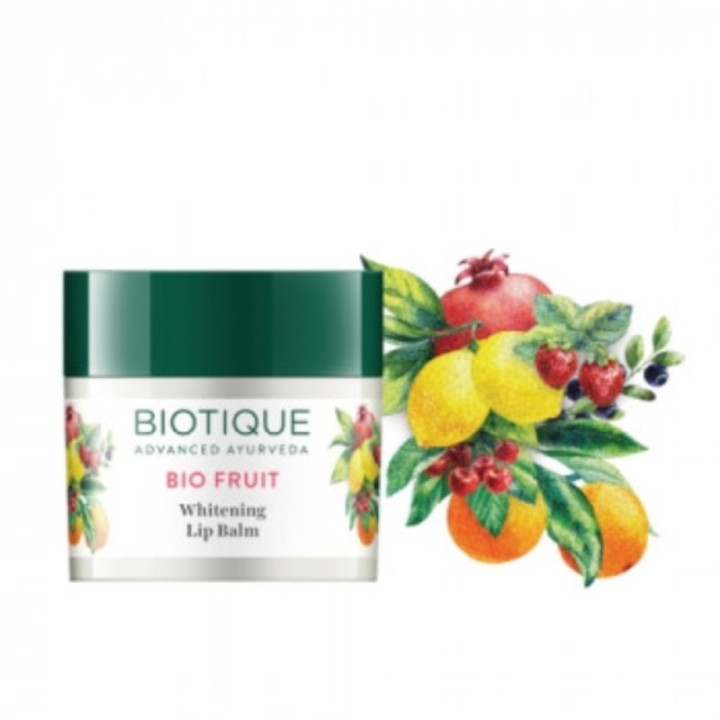 Biotique Bio Fruit Whitening Lip Balm, Lightens & Evens-Out Lip Tones