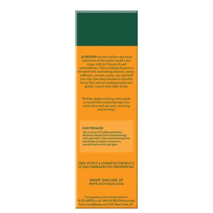 Biotique Bio Almond Oil Soothing Face & Eye Makeup Cleanser