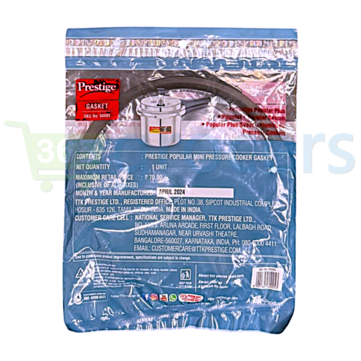 Prestige Cooker Gasket 2- for Popular Svachh Svachh Plus Mini