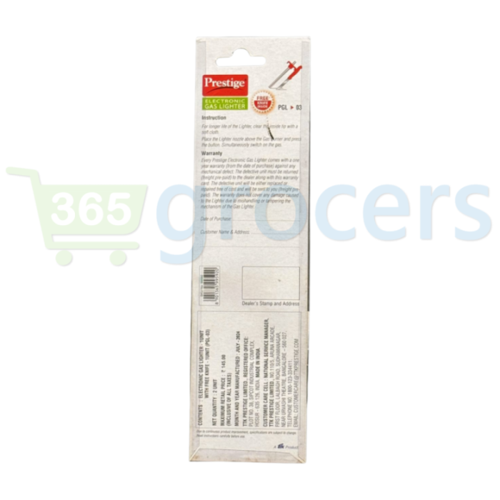 Prestige Kitchen Gas Lighter – Pgl 03 with Japanese Piezo Technology